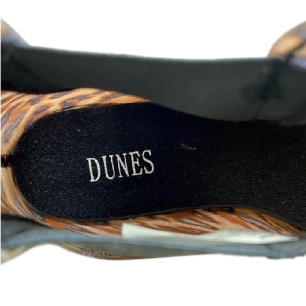 DUNES Stormy Chelsea Rain Booties Pull On Black Brown Leopard Women Size 8